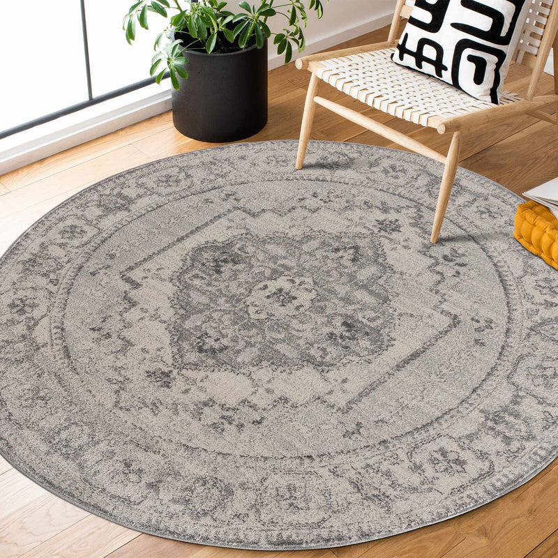 Ivory & Gray Medallion Rug TGS2315-4