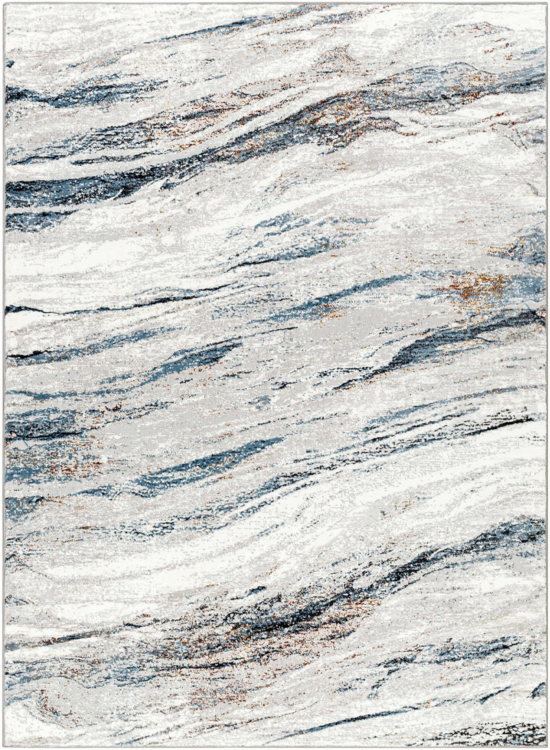 Sample Glain Gray & Blue Marble Area Rug-0