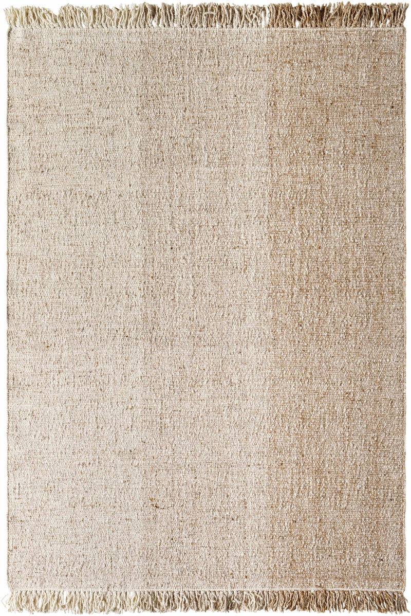 Sample Penha Beige Monochrome Wool Area Rug-0