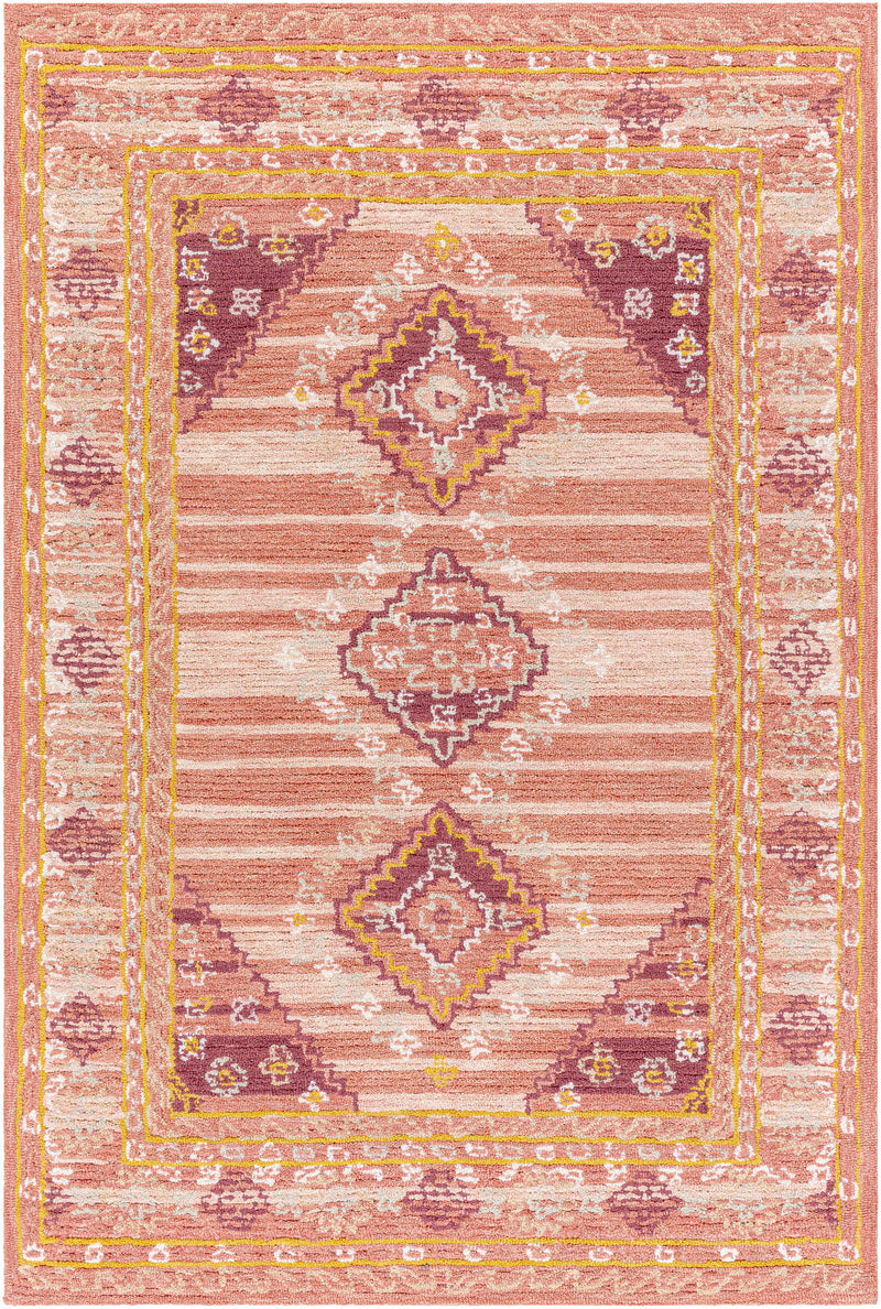 Sample Alena Peach Wool Blend Area Rug-0