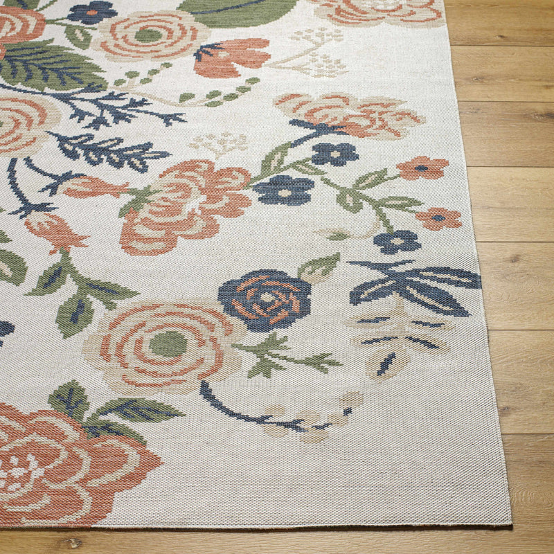 Sample Ponto Cream & Green Floral Area Rug-0