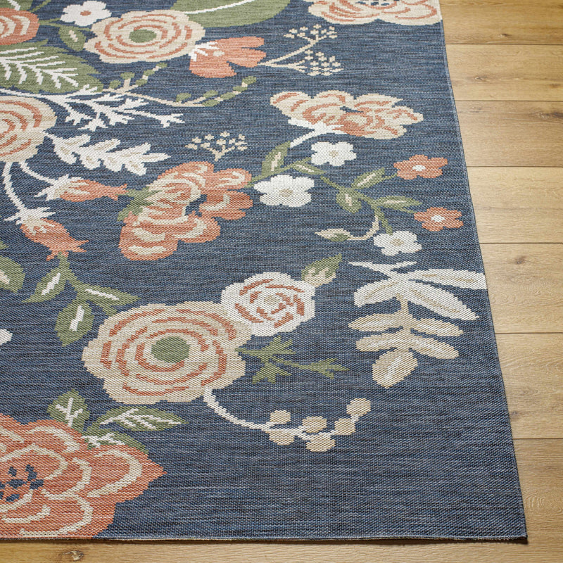 Sample Ponto Gray Blue Floral Area Rug-0