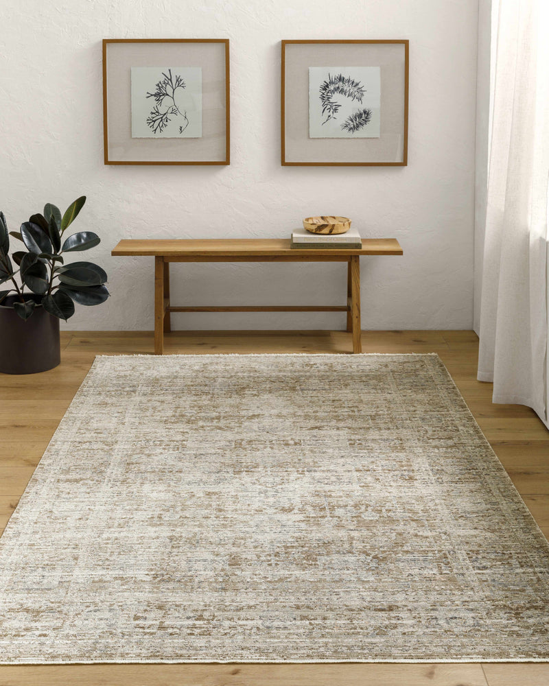 Sample Margaret Damask Dark Sage Washable Area Rug - Livabliss x Becki Owens-0