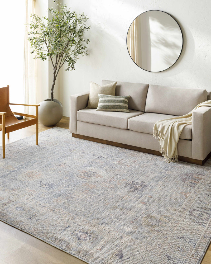 Sample Marlene Damask Cream & Blue Area Rug - Livabliss x Becki Owens-0