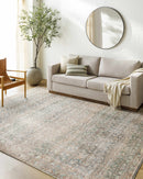 Sample Marlene Damask Beige & Green Area Rug - Livabliss x Becki Owens-0