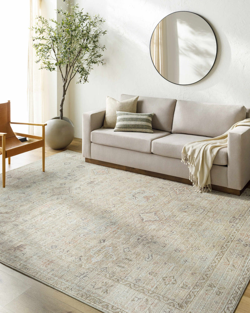 Sample Marlene Damask Light Brown Area Rug - Livabliss x Becki Owens-0