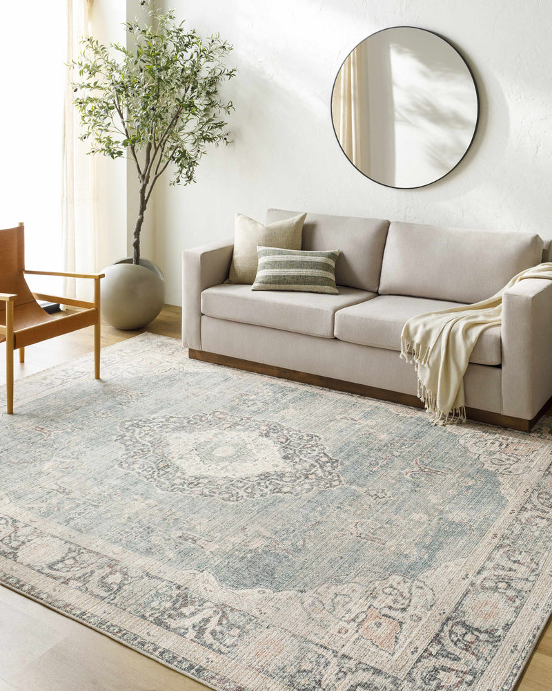 Sample Marlene Medallion Blue Area Rug - Livabliss x Becki Owens-0