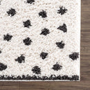 Sample Chaia Dotted Black & White Plush Rug-0