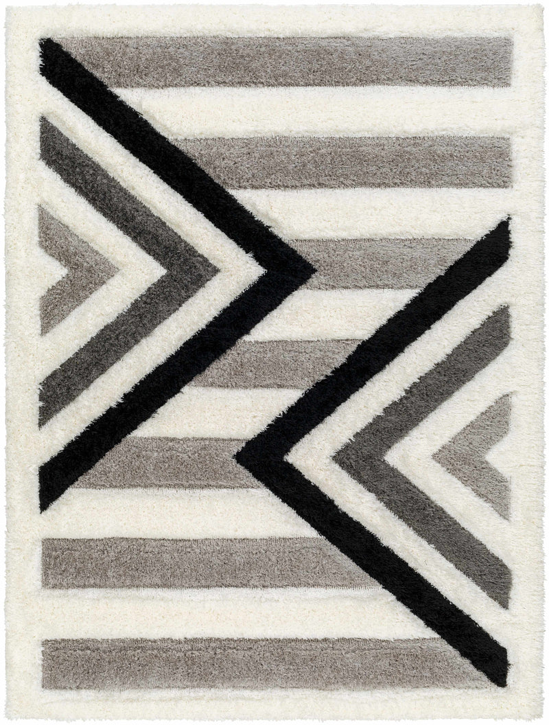 Sample Abeje Black & White Area Rug-0