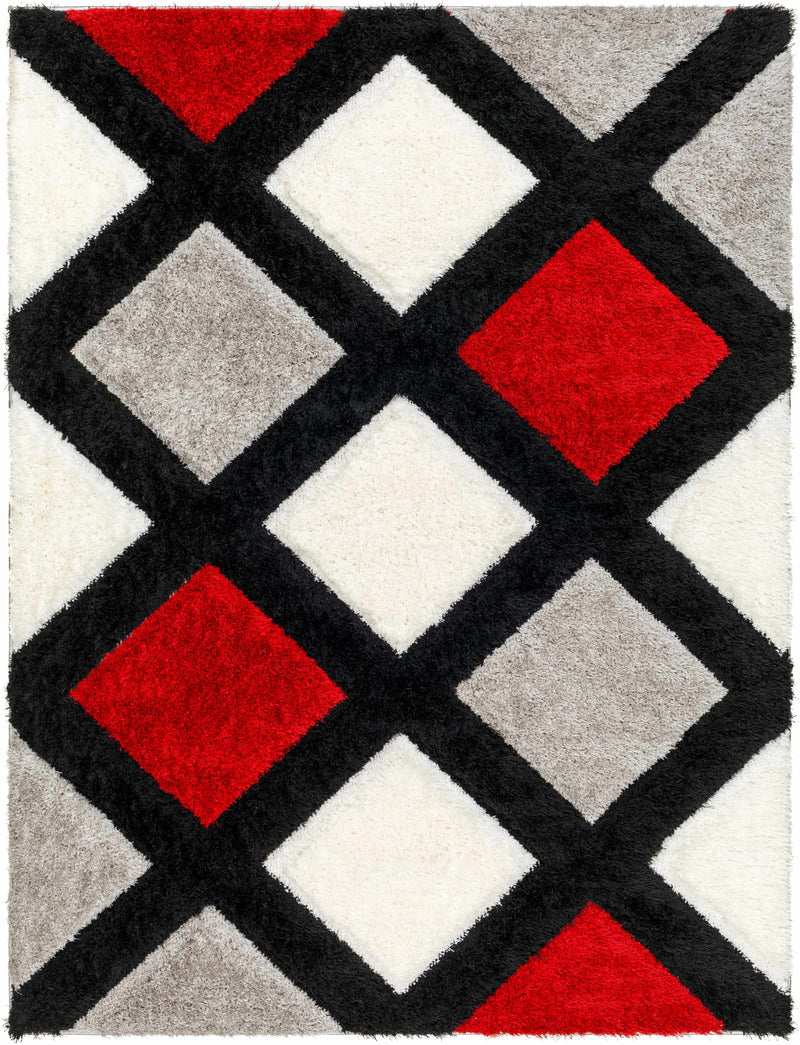 Sample Amias Red & Black Area Rug-0