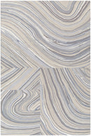 Sample Laxmi Gray & Blue Marble Area Rug-0