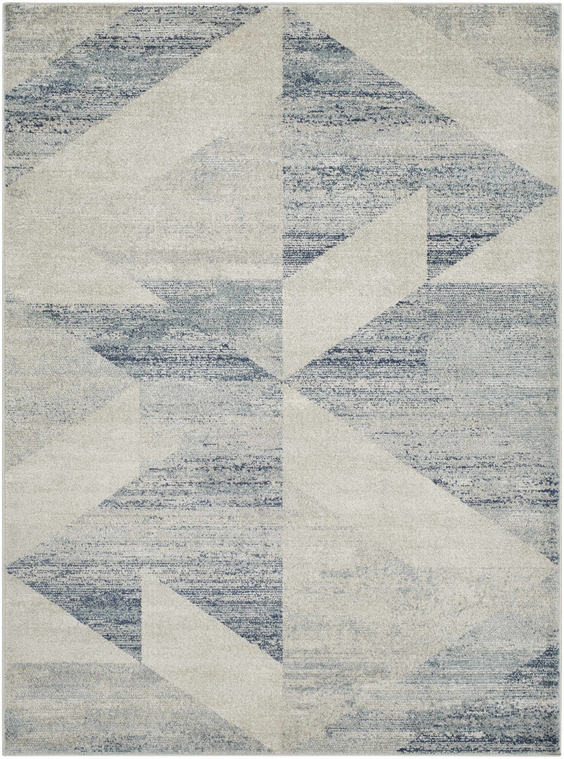 Sample Seana Blue Geometric Area Rug-0