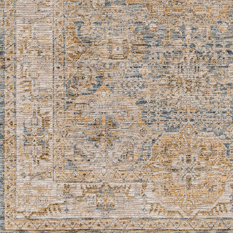 Sample Ange Cream & Blue Area Rug-0