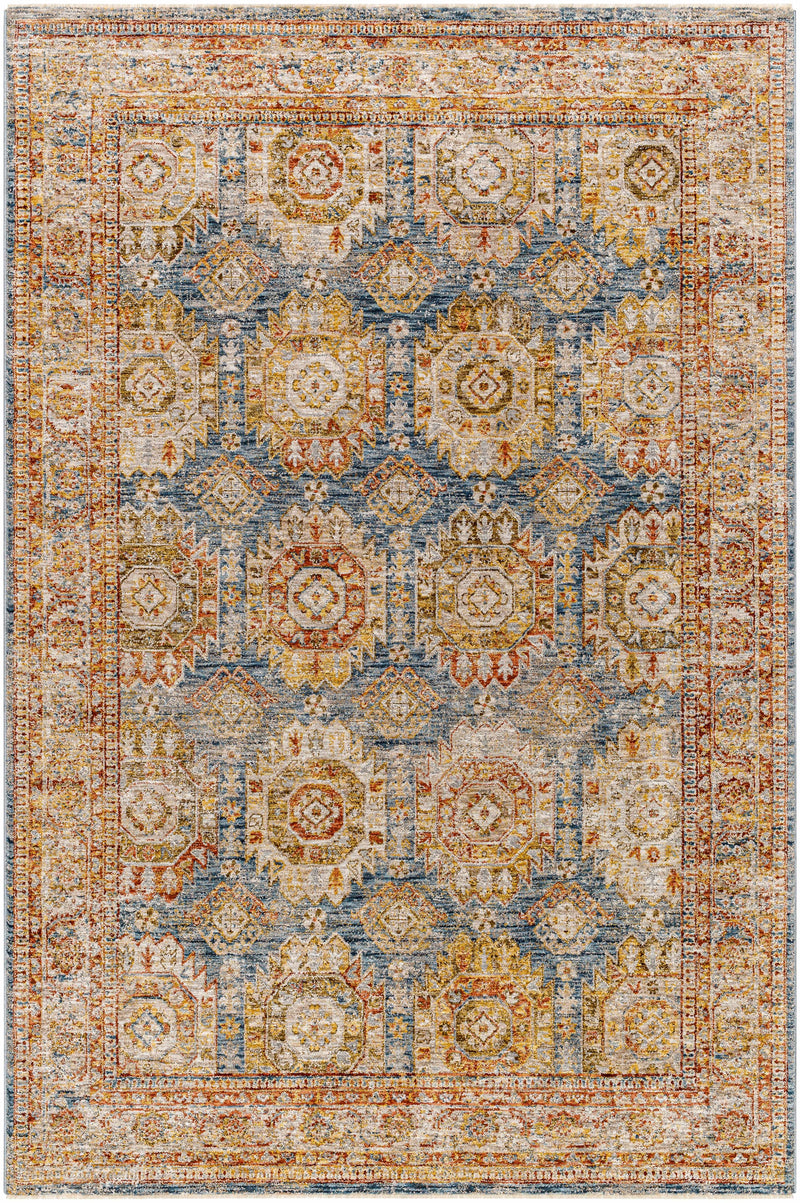 Sample Crescentia Blue & Beige Area Rug-0