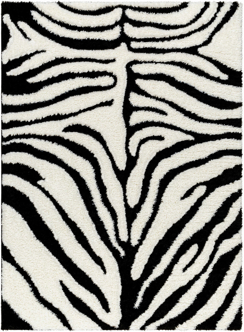 Sample Dysis Black & White Zebra Print Area Rug-0