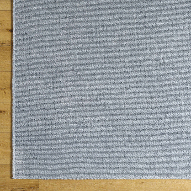 Sample  Isako Blue & Gray Solid Washable Area Rug-0