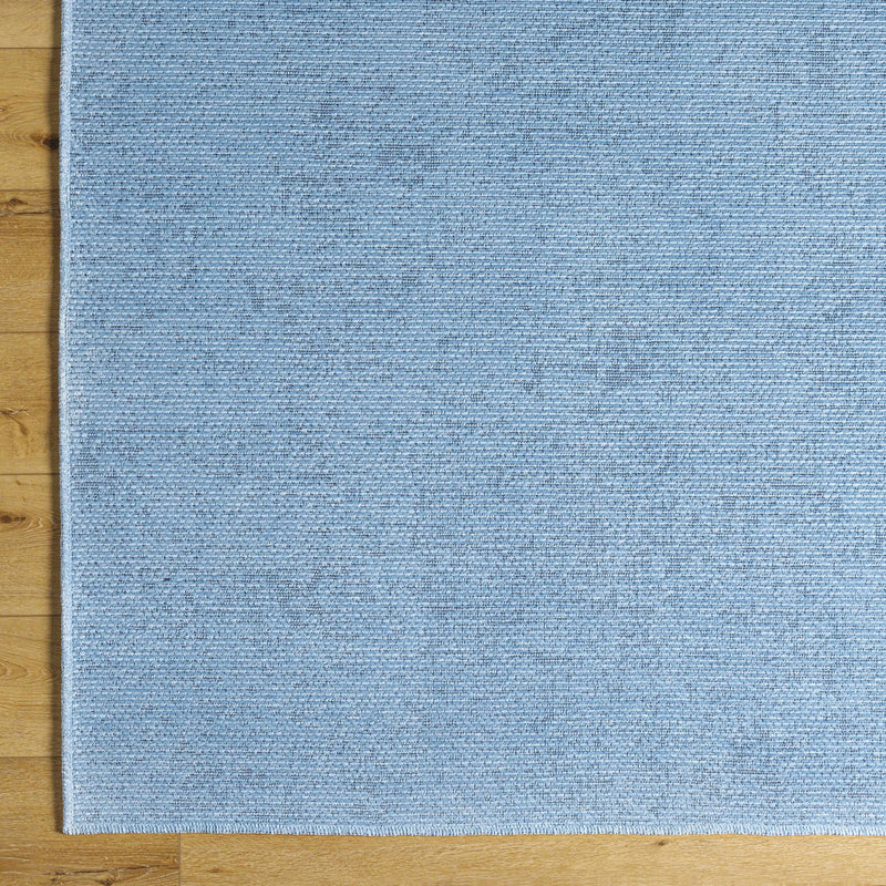 Sample Isako Blue Solid Washable Area Rug-0