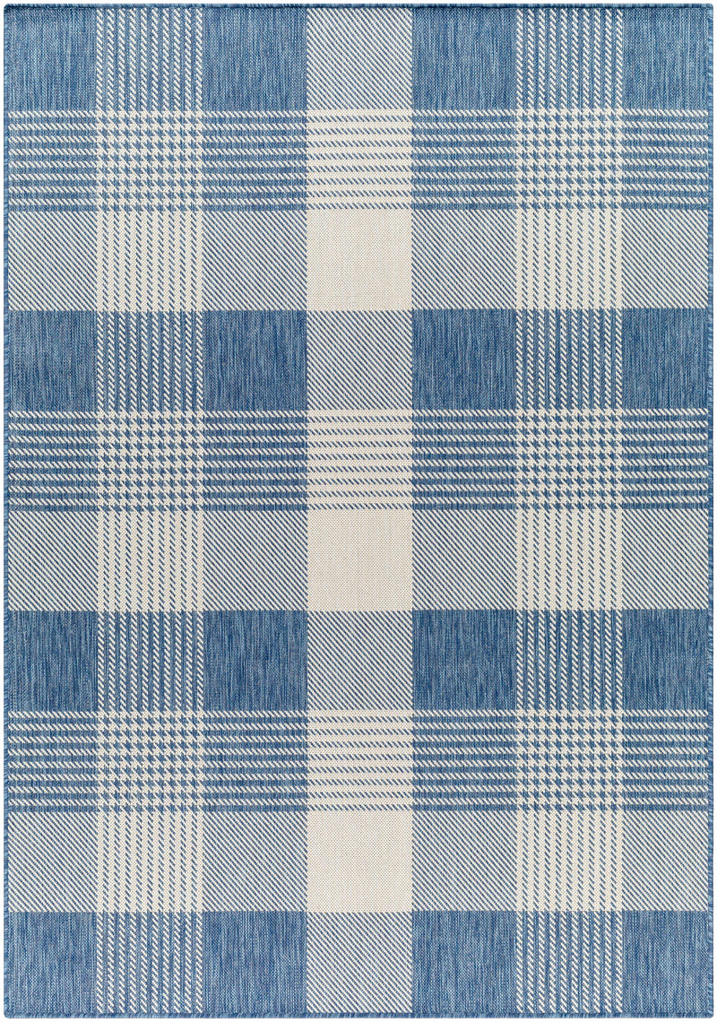 Sample Aubin Blue Plaid Area Rug-0