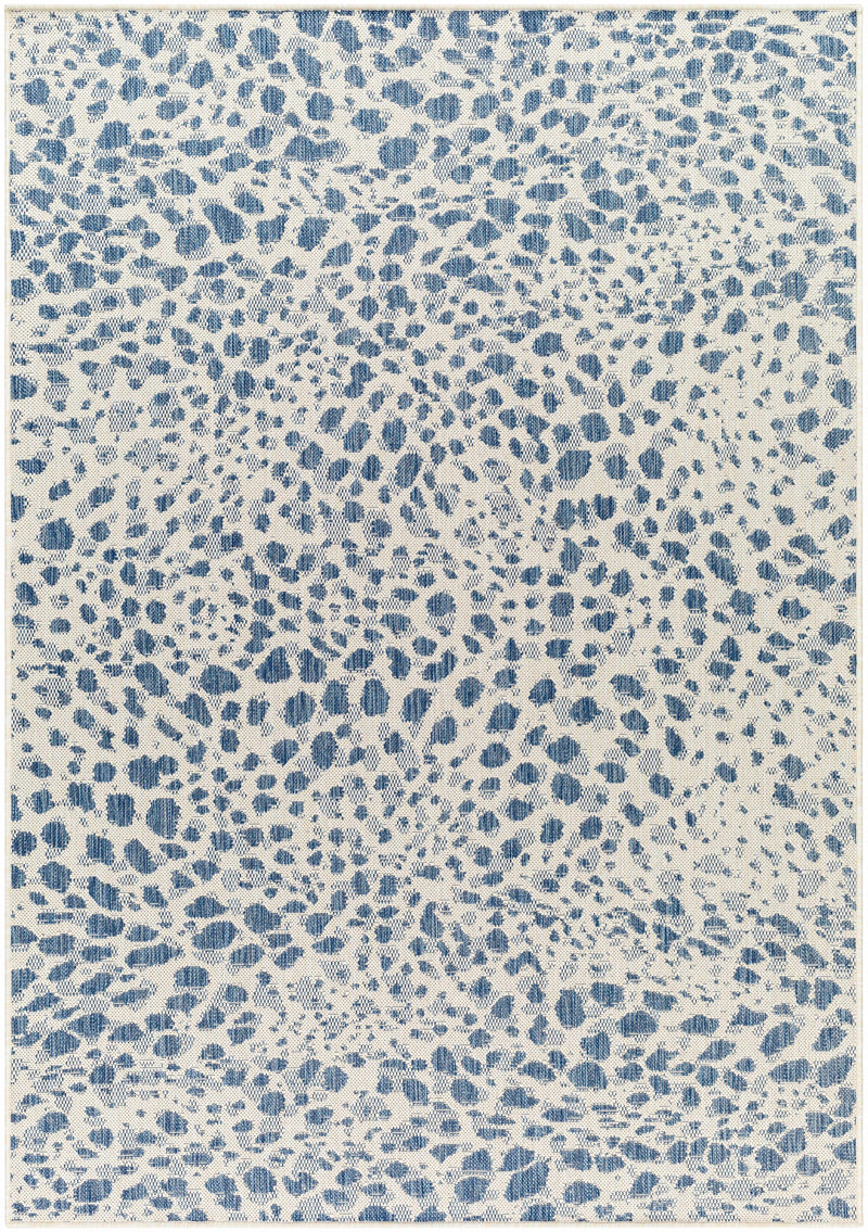 Sample Erno Blue Leopard Print Area Rug-0