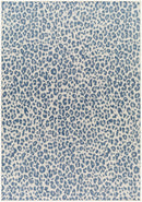 Sample Garbo Blue Leopard Print Area Rug-0
