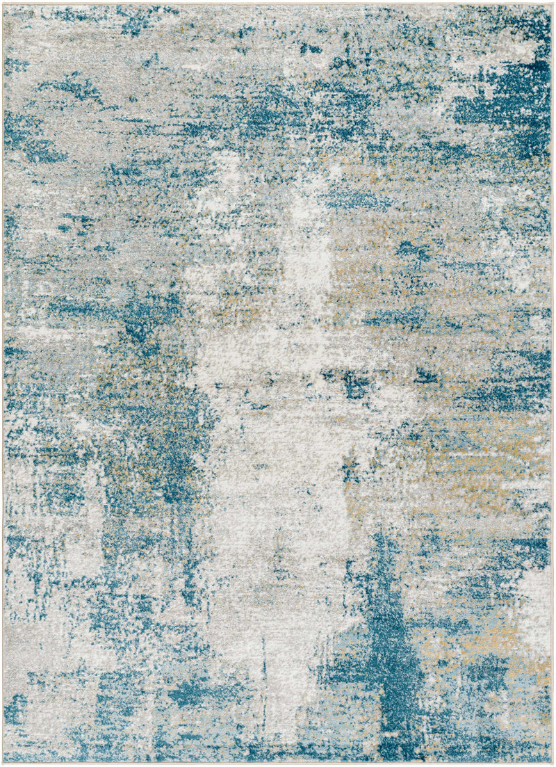 Sample Duval Blue Abstract Area Rug-0