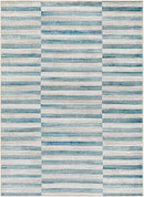 Sample Gorou Blue Striped Area Rug-0