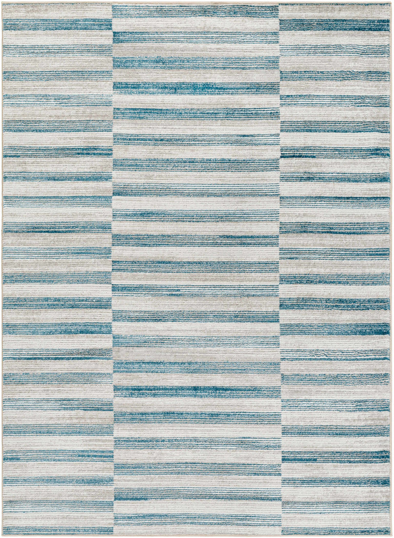 Sample Gorou Blue Striped Area Rug-0