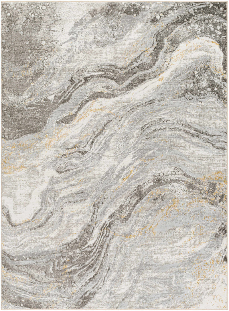 Sample Tess Gray & Brown Marble Area Rug-0