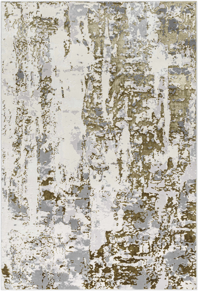 Sample Junko Gray & Green Marble Area Rug-0