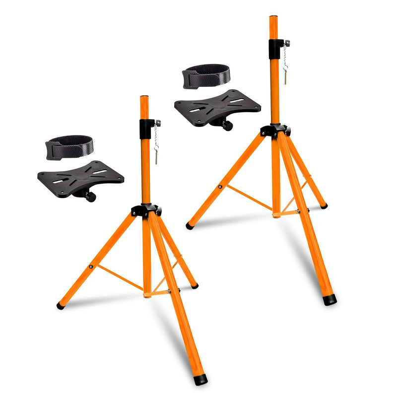 5 Core Speaker Stand Tripod Heavy Duty Adjustable Up to 72 Inch DJ Studio Monitor Stands Pole Mount Orange-5