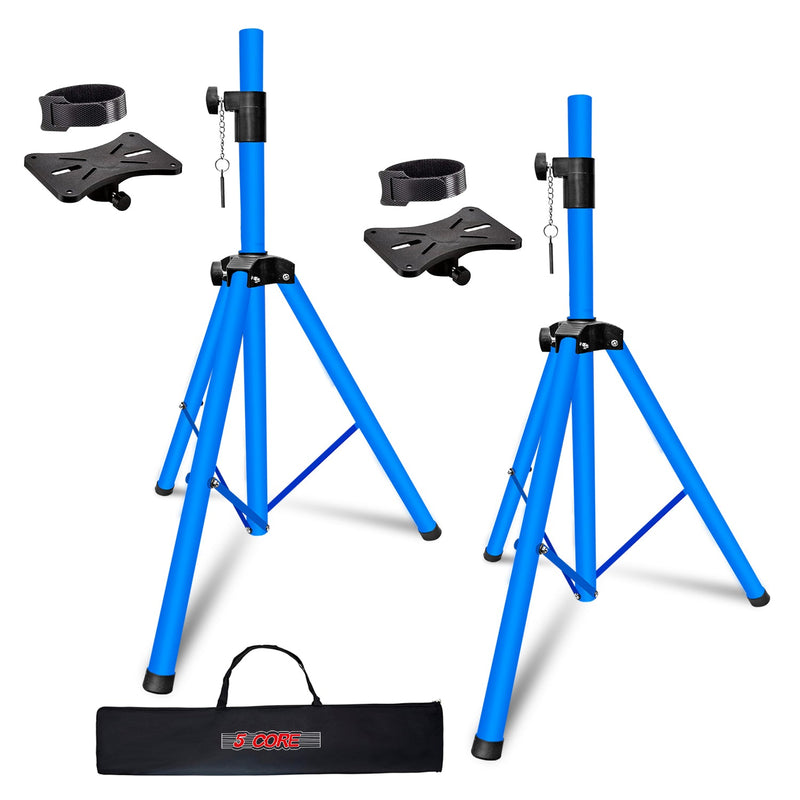 5 Core Speaker Stand Tripod Floor Adjustable Up to 48 Inch DJ Studio Monitor Stands Pole Mount Pair SKY BLUE-0