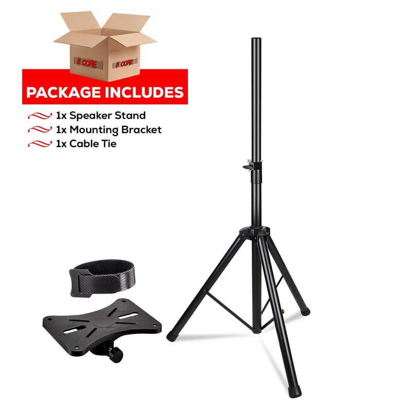 5 Core Speaker Stand Tripod Heavy Duty Adjustable Up to 72 Inch DJ Studio Monitor Stands Pole Mount Black-3