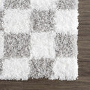 Sample Atira Gray Checkered Area Rug-0