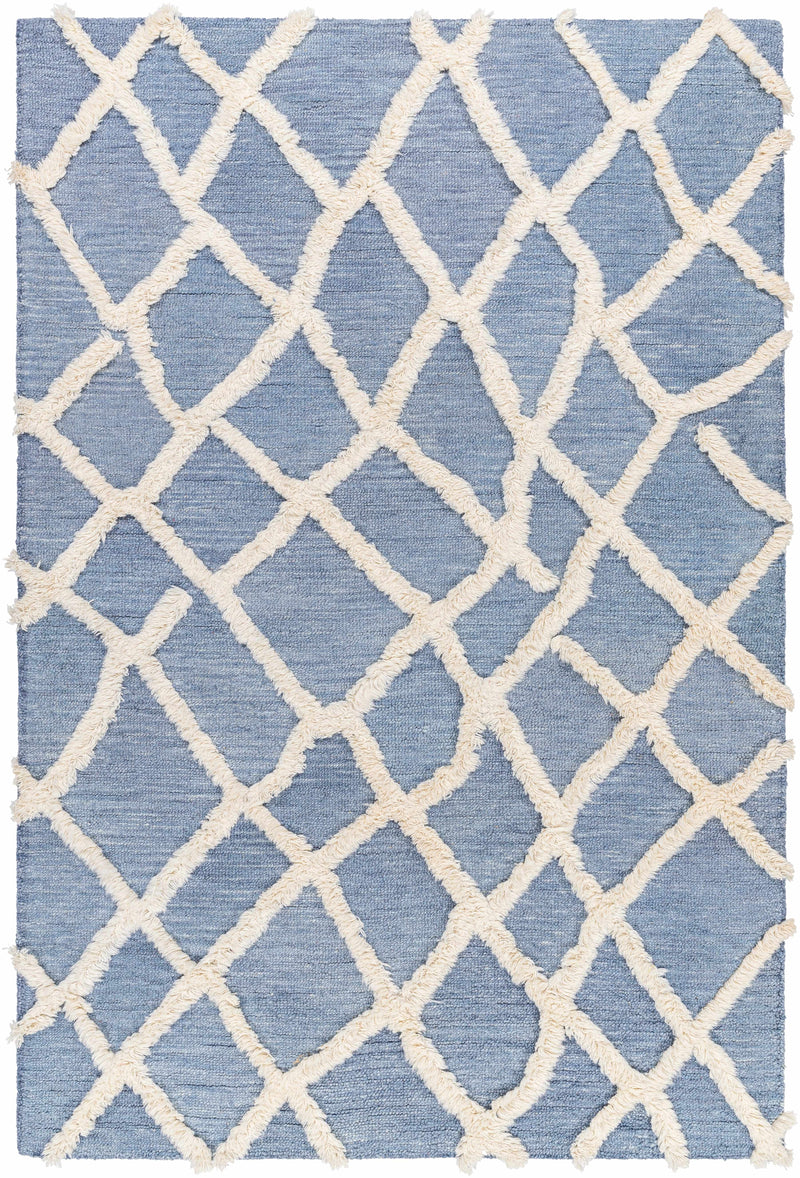 Sample Adica Blue Wool Area Rug-0