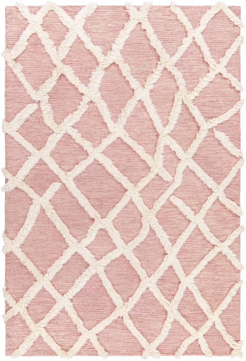 Sample Adica Pink Wool Area Rug-0