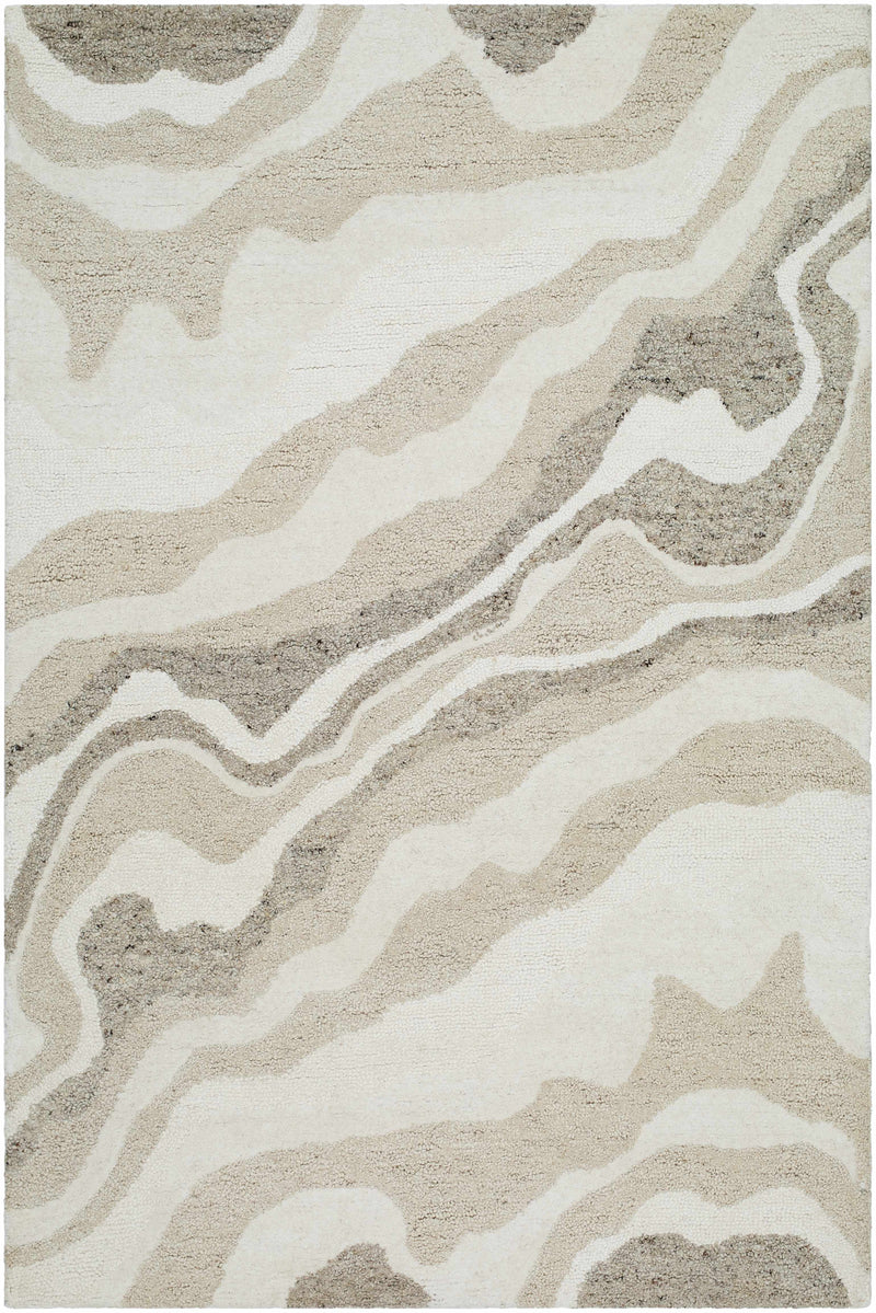 Sample Siani Beige Wool Area Rug-0