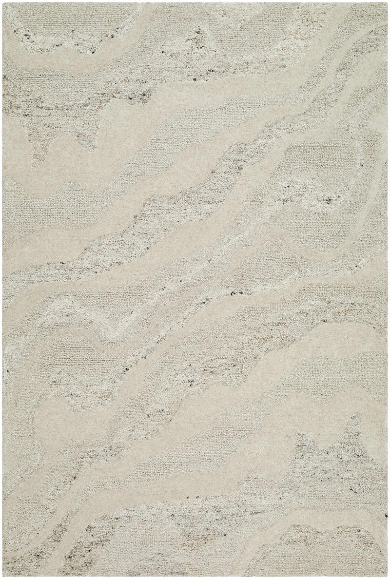 Sample Siani Cream Wool Area Rug-0