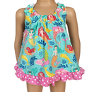 AnnLoren Baby and Big Girls Mermaid Swing Tank Top Spring Summer Separates-2