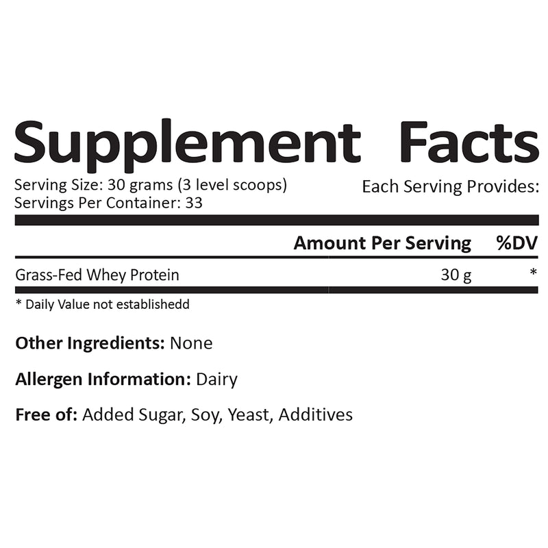 Grass Fed Whey Protein (Plain)-1