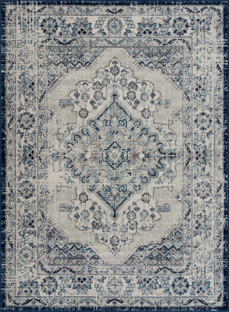 KMRSH-4604 Blue Medallion 5x7 Area Rug - Clearance-0