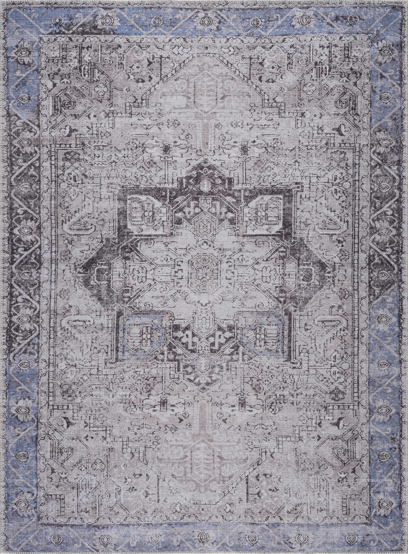 Rosman Blue&Beige Washable Rug - Promo-0