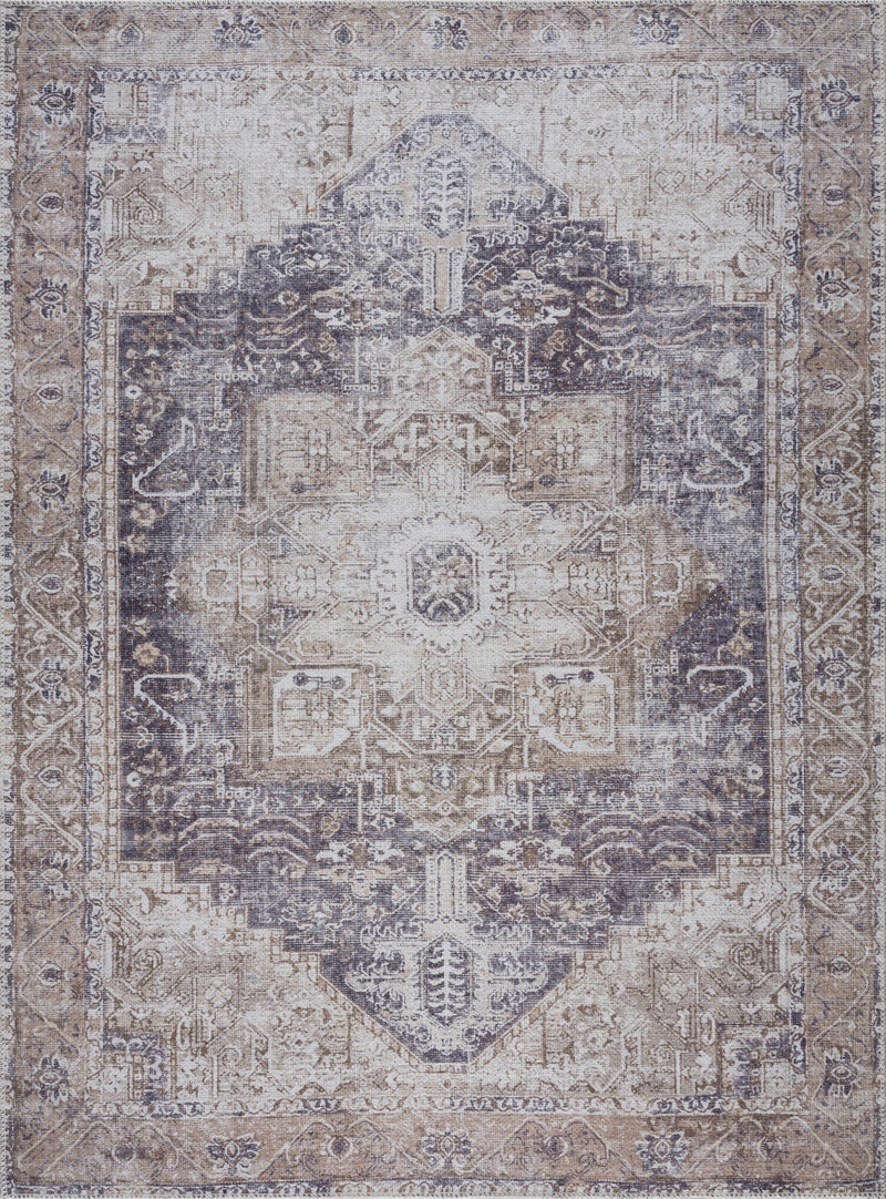 Beige Rosman Washable Area Rug-1