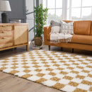 Atira Mustard Checkered Area Rug-6