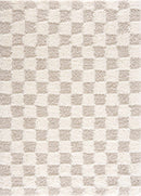 Atira Light Brown Checkered Area Rug-8