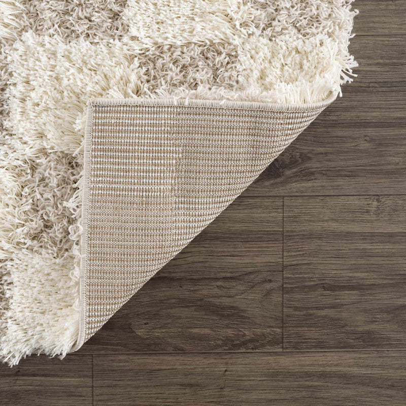 Atira Light Brown Checkered Area Rug-5