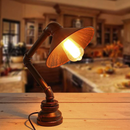 Industrial Table Lamp plug-in with switch Water Pipe Steampunk Desk Light Metal Shade lamp - 1602