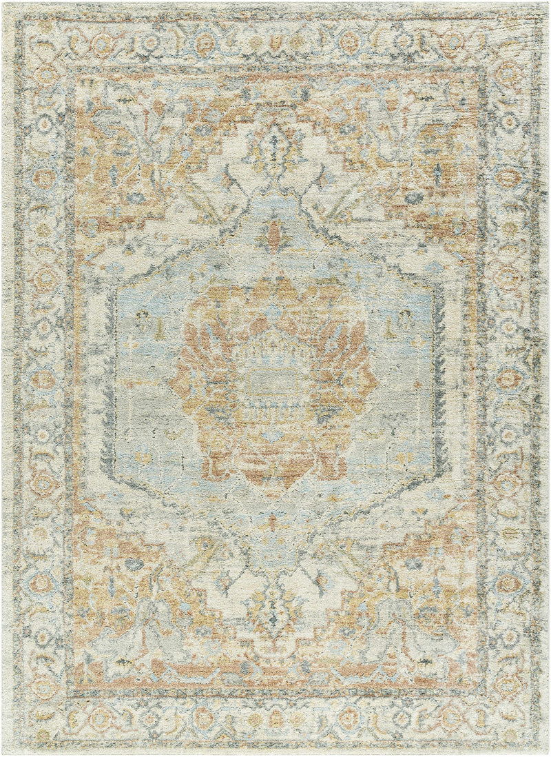 Sample Vaeda Blue & Beige Medallion Area Rug-0