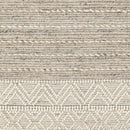 Sample Cream Veruela Wool Blend Braided Tassel Area Rug-0