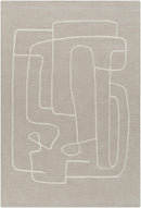 Sample Vatsa Gray Abstract Area Rug-0