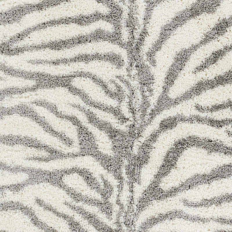 Sample Gray Wollstonecraft Zebra Print Area Rug-0